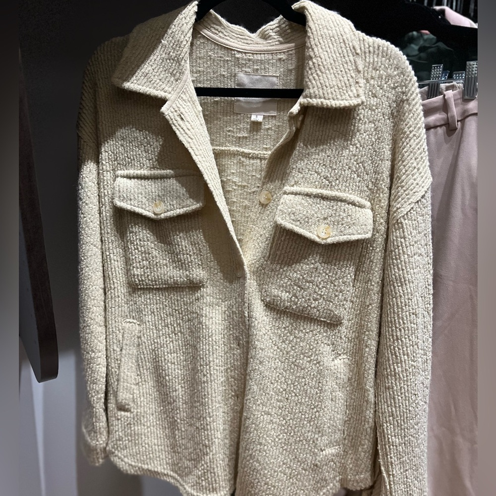Cream Button Down Nordstrom/ Thread And Supply - image 2